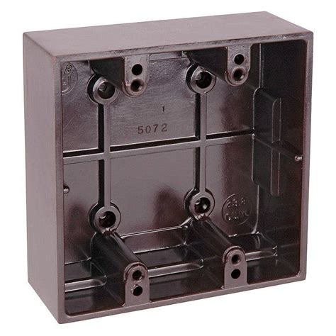 brown old work electrical box|2 gang pvc electrical box.